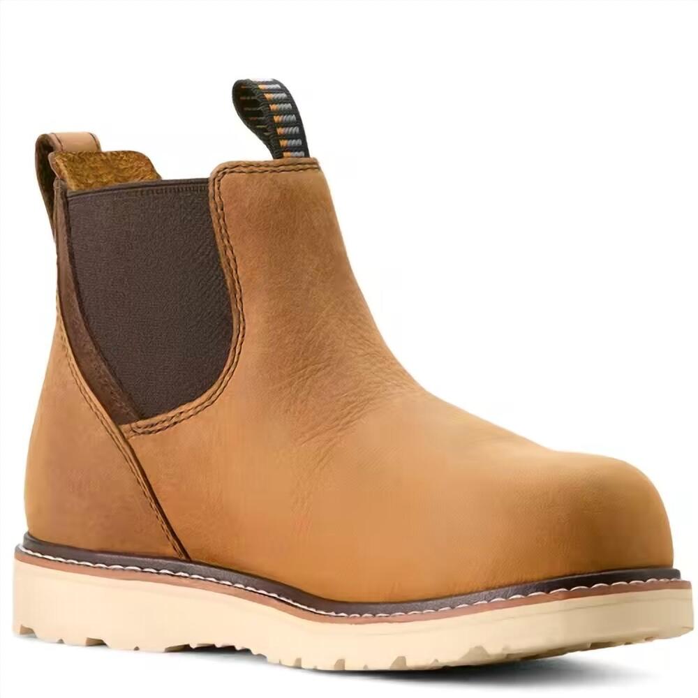 NEW ARIAT women's rebar wedge safety boots in antique brown